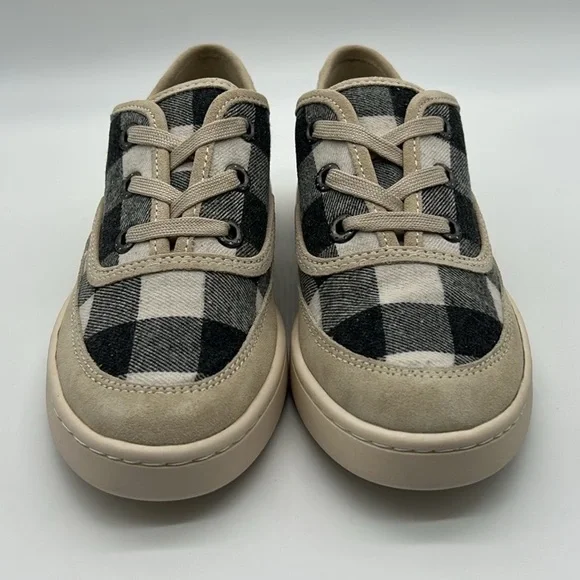 Zodiac Cheezburger Plaid Lace-Up Sneakers Women’s Size 9M Black White Tan NWB - Picture 5 of 11